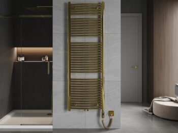 MEXEN/S - Ares radiátor + vykurovacia tyč 1800 x 600 mm, 600 W, zlatá W102-1800-600-2900-50