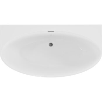 MEXEN/S - Bruna voľne stojaca vaňa nástenná 170 x 88, biela lesk, sifón a prepad grafit kartáčovaná 52731708800-66