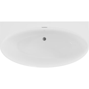 MEXEN/S - Bruna voľne stojaca vaňa nástenná 170 x 88, biela lesk, sifón a prepad grafit metal 52731708800-95