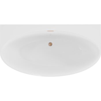 MEXEN/S - Bruna voľne stojaca vaňa nástenná 170 x 88, biela lesk, sifón a prepad meď kartáčovaná - 52731508200-65 52731708800-65