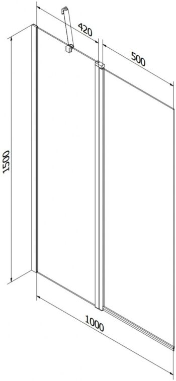 MEXEN/S - Cube obdĺžniková vaňa 170 x 80 cm s panelom + vaňová zástena 100, čierna vzor 550517080X9410117070