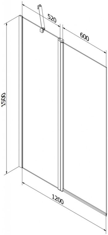 MEXEN/S - Cube obdĺžniková vaňa 170 x 80 cm s panelom + vaňová zástena 120, transparent, zlatá 550517080X9412115000