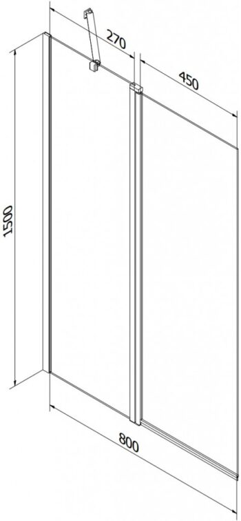 MEXEN/S - Cube obdĺžniková vaňa 170 x 80 cm s panelom + vaňová zástena 80, transparent, čierna 550517080X9408117000