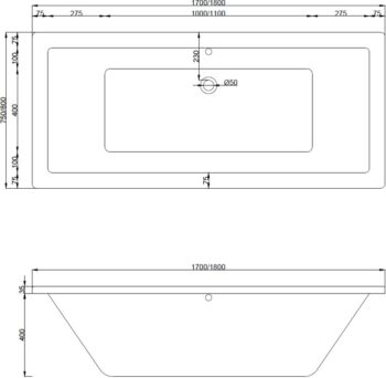 MEXEN/S - Cube obdĺžniková vaňa 180 x 80 cm s panelom + vaňová zástena 100, transparent, čierna 550518080X9410117000