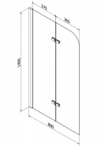 MEXEN/S - Cube obdĺžniková vaňa 180 x 80 cm s panelom + vaňová zástena 80, transparent, čierna 550518080X9008027000