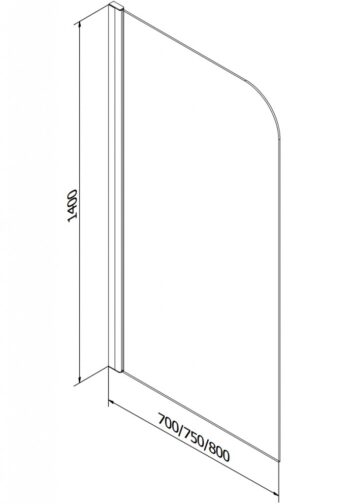 MEXEN/S - Cubik obdĺžniková vaňa 150 x 70 cm s panelom + vaňová zástena 75, transparent, chróm 550315070X9007510100