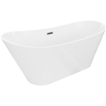 MEXEN/S - Dora voľne stojaca vaňa 170 x 75, biela, sifón a prepad grafit metal 52071707500-95