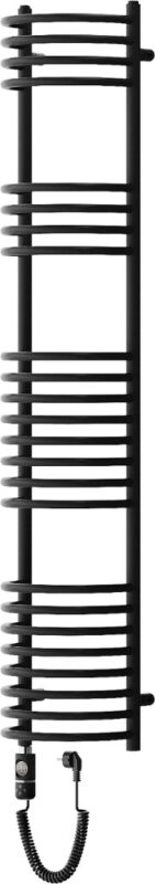 MEXEN/S - Eros radiátor + vykurovacia tyč 1600 x 318 mm, 900 W, čierna W112-1600-318-2600-70