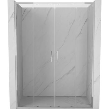 MEXEN/S - Exo dvojité posuvné sprchové dvere 150, transparent, chróm 8152-150-000-01-00