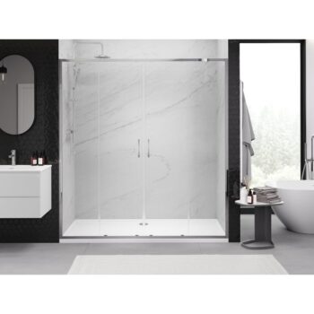MEXEN/S - Exo dvojité posuvné sprchové dvere 190, transparent, chróm 8152-190-000-01-00