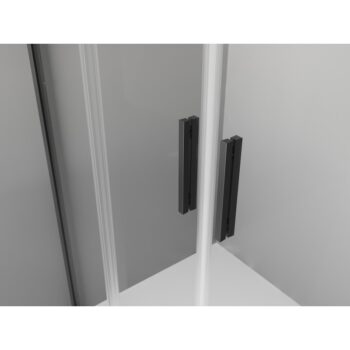 MEXEN/S - Exo štvrťkruhový asymetrický posuvný sprchovací kút 120 x 90, transparent, čierna 8132-120-090-70-00