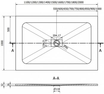 MEXEN/S - Hugo sprchová vanička SMC 110x100, biela, krytka nerez 42101011-X