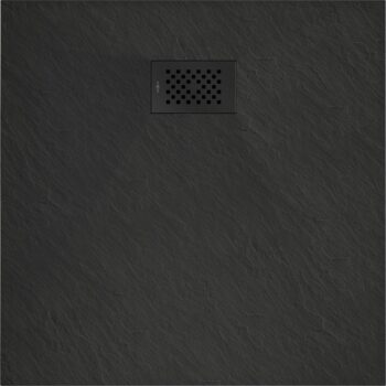 MEXEN/S - Hugo sprchová vanička SMC 80 x 80, čierna, krytka čierna 42708080-B