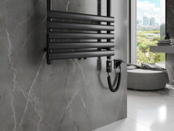MEXEN/S - Jowisz radiátor + vykurovacia tyč 1200 x 600 mm, 600 W, čierna W107-1200-600-2600-70