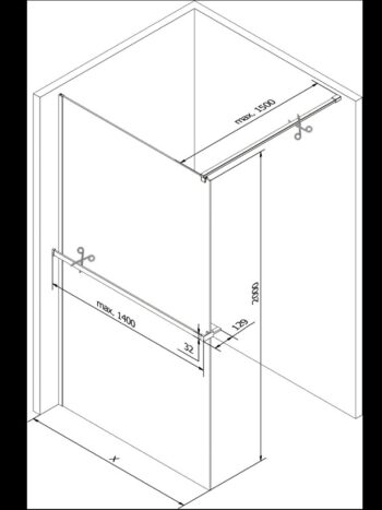 MEXEN/S - KIOTO Sprchová zástena WALK-IN s poličkou a držiakom uterákov 70 x 200, zrkadlové 8 mm, zlatá 800-070-121-50-50