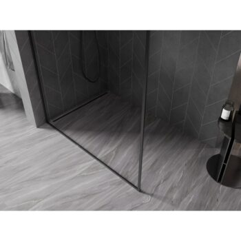 MEXEN/S - Kioto-F Sprchová zástena WALK-IN s rámom 65 x 202, transparent 8 mm, čierna 800-065-104-70-00