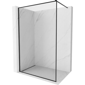 MEXEN/S - Kioto-F Sprchová zástena WALK-IN s rámom 65 x 202, transparent 8 mm, čierna 800-065-104-70-00