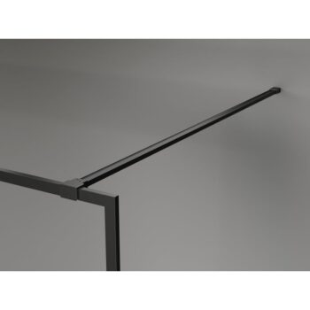 MEXEN/S - Kioto-F Sprchová zástena WALK-IN s rámom 65 x 202, transparent 8 mm, čierna 800-065-104-70-00