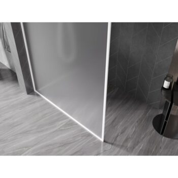 MEXEN/S - Kioto-F Sprchová zástena WALK-IN s rámom 70 x 202, dekor 8 mm, biela 800-070-104-20-30