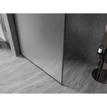 MEXEN/S - Kioto-F Sprchová zástena WALK-IN s rámom 70 x 202, dekor 8 mm, čierna 800-070-104-70-30
