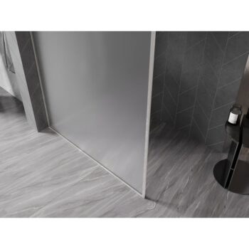 MEXEN/S - Kioto-F Sprchová zástena WALK-IN s rámom 70 x 202, dekor 8 mm, nikel kartáčovaný 800-070-104-97-30