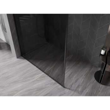MEXEN/S - Kioto-F Sprchová zástena WALK-IN s rámom 70 x 202, grafit 8 mm, čierna 800-070-104-70-40