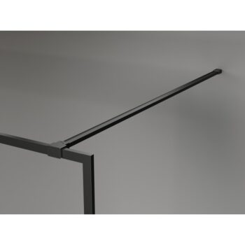 MEXEN/S - Kioto-F Sprchová zástena WALK-IN s rámom 70 x 202, grafit 8 mm, čierna 800-070-104-70-40