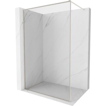 MEXEN/S - Kioto-F Sprchová zástena WALK-IN s rámom 70 x 202, transparent 8 mm, nikel kartáčovaný 800-070-104-97-00