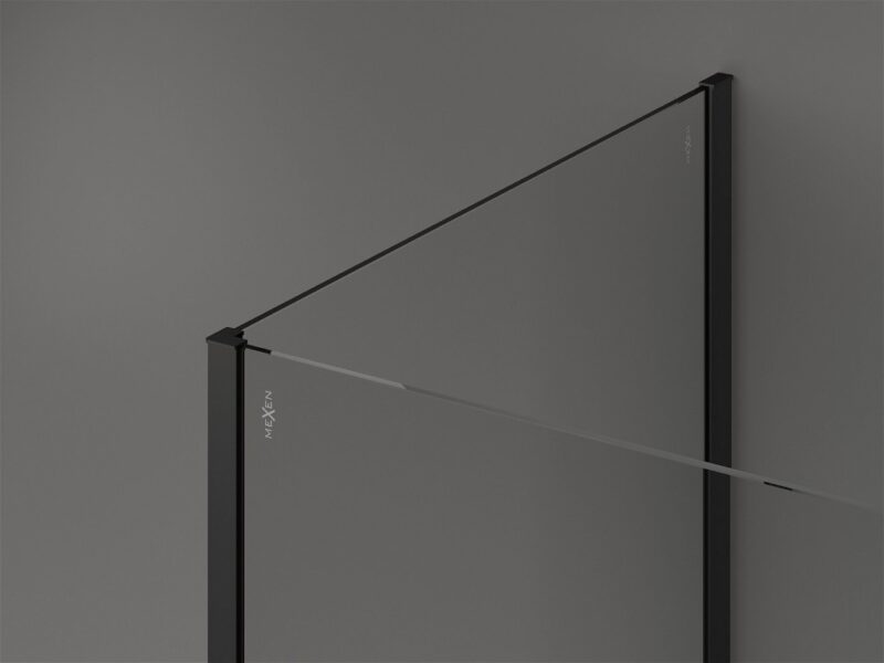MEXEN/S - Kioto Sprchová zástena WALK-IN 110 x 100 x 30, čierny vzor, čierna 800-110-100-221-70-70-030 MEXEN/S - Kioto Sprchová zástena WALK-IN 110 x 100 x 30, čierny vzor, čierna 800-110-100-221-70-70-030