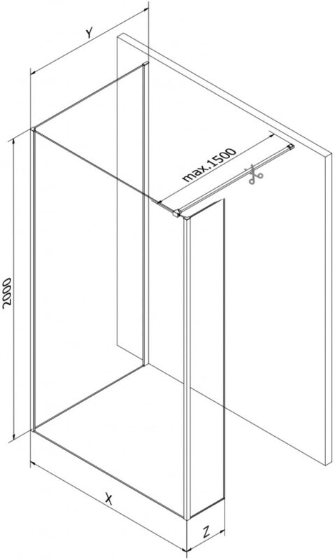 MEXEN/S - Kioto Sprchová zástena WALK-IN 110 x 100 x 30, čierny vzor, čierna 800-110-100-221-70-70-030 MEXEN/S - Kioto Sprchová zástena WALK-IN 110 x 100 x 30, čierny vzor, čierna 800-110-100-221-70-70-030