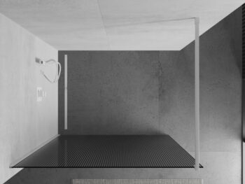 MEXEN/S - Kioto Sprchová zástena WALK-IN 110 x 200, prúžky 8 mm, biela 800-110-101-20-09