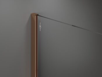 MEXEN/S - Kioto Sprchová zástena WALK-IN 110 x 200, prúžky 8 mm, růžové zlato 800-110-101-60-09