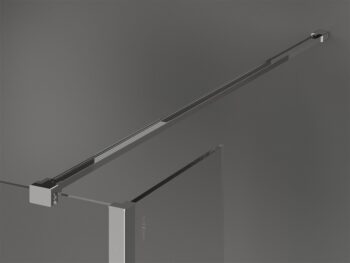 MEXEN/S - Kioto Sprchová zástena WALK-IN 110 x 40, čierny vzor, chróm 800-110-212-01-70-040