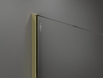 MEXEN/S - Kioto Sprchová zástena WALK-IN 110 x 40, čierny vzor, zlatá 800-110-212-50-70-040