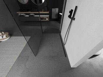 MEXEN/S - Kioto Sprchová zástena WALK-IN 110 x 70, transparent, čierna 800-110-212-70-00-070
