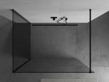 MEXEN/S - Kioto Sprchová zástena WALK-IN 110 x 70, transparent, čierna 800-110-212-70-00-070