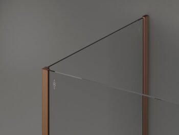 MEXEN/S - Kioto Sprchová zástena WALK-IN 110 x 70, transparent, meď kartáčovaná 800-110-212-65-00-070