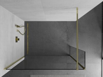 MEXEN/S - Kioto Sprchová zástena WALK-IN 115 x 40, transparent, zlatá 800-115-212-50-00-040