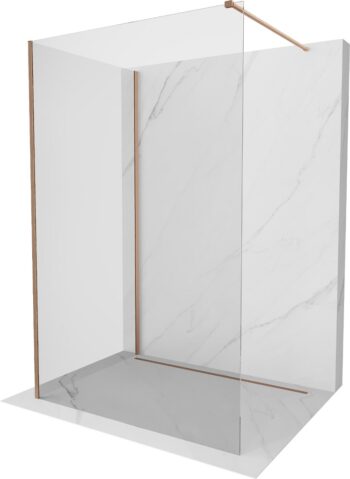 MEXEN/S - Kioto Sprchová zástena WALK-IN 120 x 110, transparent, meď kartáčovaná 800-120-212-65-00-110