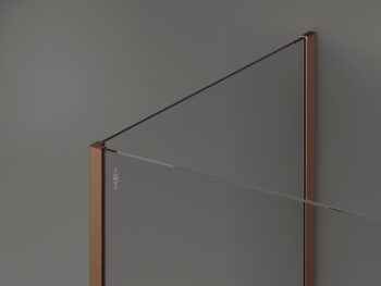 MEXEN/S - Kioto Sprchová zástena WALK-IN 120 x 120, transparent, meď kartáčovaná 800-120-212-65-00-120