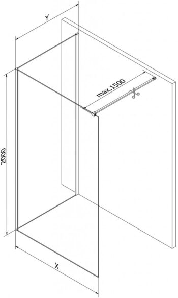 MEXEN/S - Kioto Sprchová zástena WALK-IN 120 x 120, transparent, meď kartáčovaná 800-120-212-65-00-120