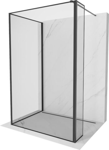 MEXEN/S - Kioto Sprchová zástena WALK-IN 120 x 120 x 30, čierny vzor, čierna 800-120-120-221-70-70-030