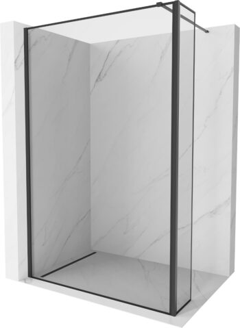 MEXEN/S - Kioto Sprchová zástena WALK-IN 120 x 40, čierny vzor, čierna 800-120-212-70-70-040