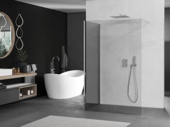 MEXEN/S - Kioto Sprchová zástena WALK-IN 125 x 110, transparent, chróm 800-125-212-01-00-110