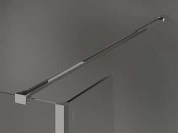 MEXEN/S - Kioto Sprchová zástena WALK-IN 90 x 30, čierny vzor, chróm 800-090-212-01-70-030