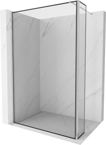 MEXEN/S - Kioto Sprchová zástena WALK-IN 90 x 40, čierny vzor, chróm 800-090-212-01-70-040
