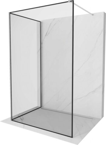 MEXEN/S - Kioto Sprchová zástena WALK-IN 90 x 70, čierny vzor, chróm 800-090-212-01-70-070