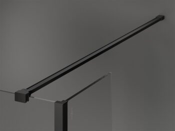 MEXEN/S - Kioto Sprchová zástena WALK-IN voľne stojaca 100 x 30 x 30, čierny vzor, čierna 800-100-030-222-70-70-030
