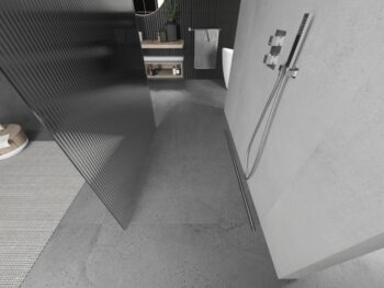 MEXEN/S - Kioto Sprchová zástena WALK-IN voľne stojaca 120 x 200, prúžky 8 mm, chróm 800-120-002-01-09