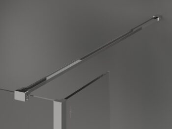 MEXEN/S - Kioto Sprchová zástena WALK-IN voľne stojaca 90 x 30 x 30, čierny vzor, chróm 800-090-030-222-01-70-030
